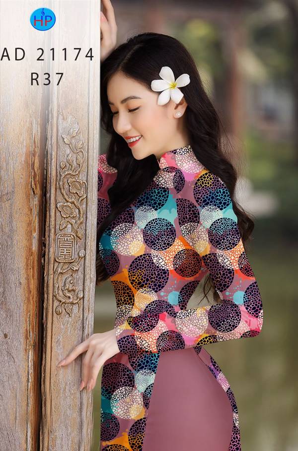 Vải Áo Dài Hoa Đều Kiểu Mới AD 21174