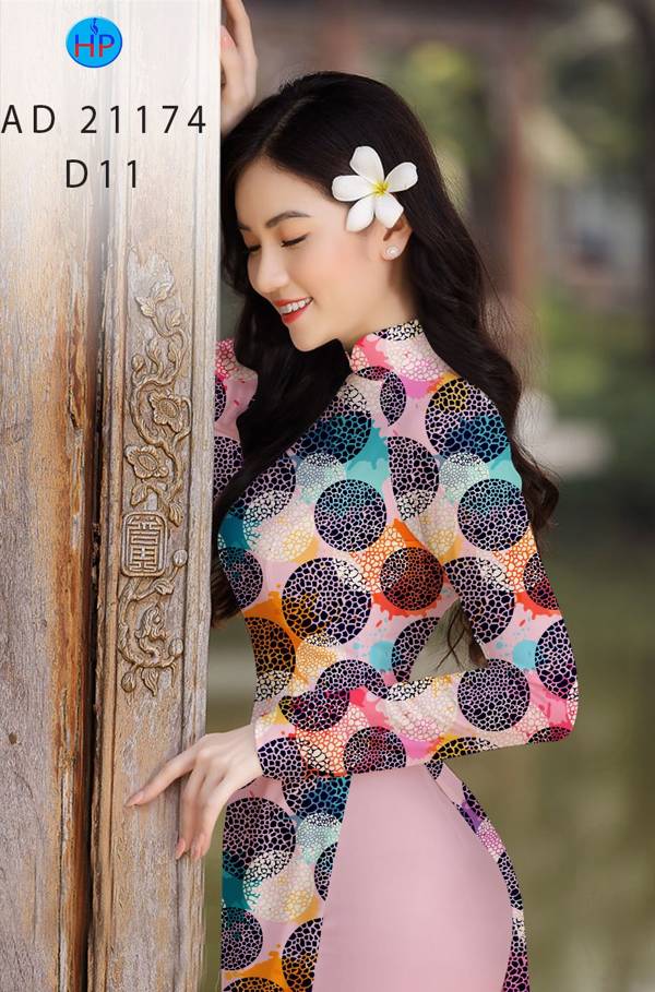 Vải Áo Dài Hoa Đều Kiểu Mới AD 21174