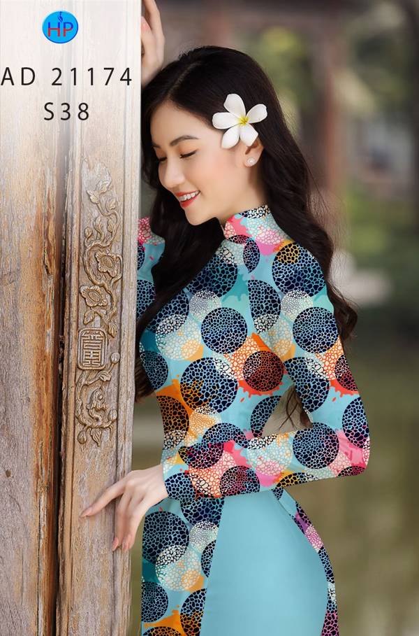 Vải Áo Dài Hoa Đều Kiểu Mới AD 21174