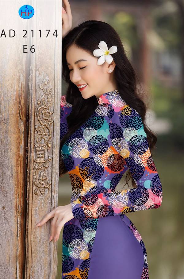 Vải Áo Dài Hoa Đều Kiểu Mới AD 21174