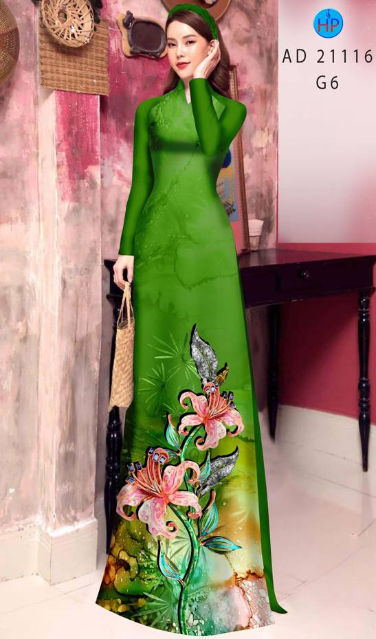 Vải Áo Dài Hoa Ly Thiết Kế 2021 AD 21116 38 Vải Áo Dài Hoa Ly Thiết Kế 2021 AD 21116