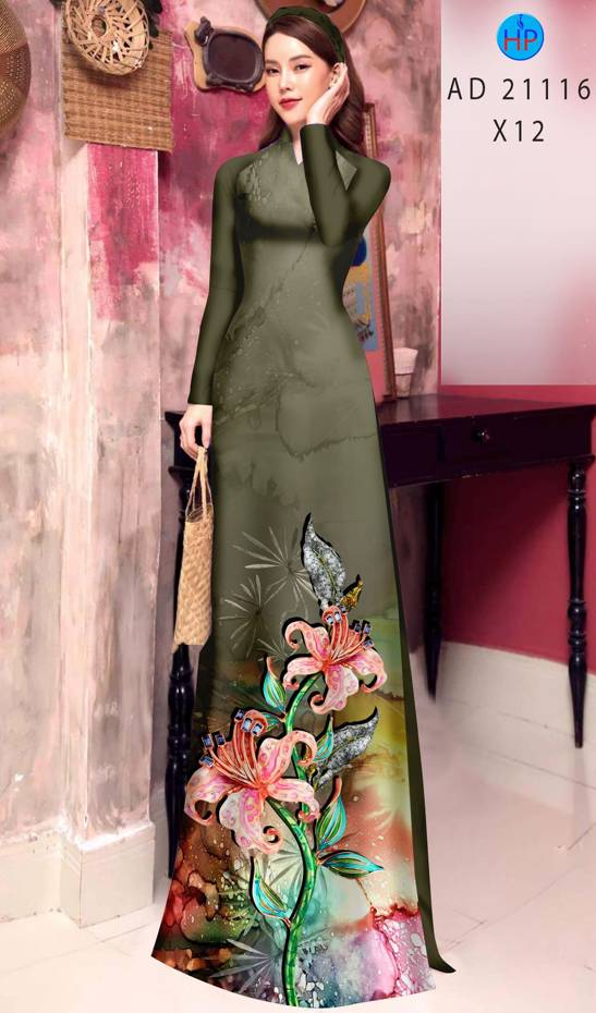 Vải Áo Dài Hoa Ly Thiết Kế 2021 AD 21116 42 Vải Áo Dài Hoa Ly Thiết Kế 2021 AD 21116
