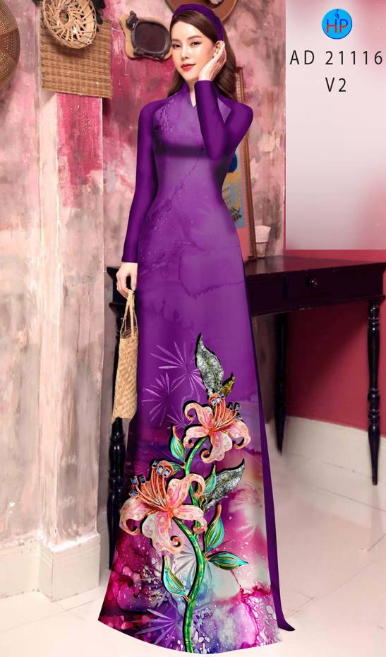 Vải Áo Dài Hoa Ly Thiết Kế 2021 AD 21116 41 Vải Áo Dài Hoa Ly Thiết Kế 2021 AD 21116