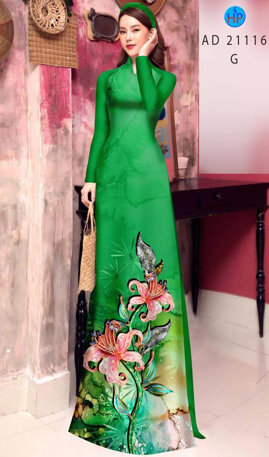 Vải Áo Dài Hoa Ly Thiết Kế 2021 AD 21116 46 Vải Áo Dài Hoa Ly Thiết Kế 2021 AD 21116
