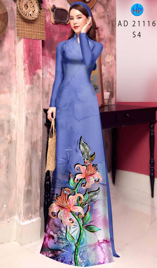 Vải Áo Dài Hoa Ly Thiết Kế 2021 AD 21116 47 Vải Áo Dài Hoa Ly Thiết Kế 2021 AD 21116