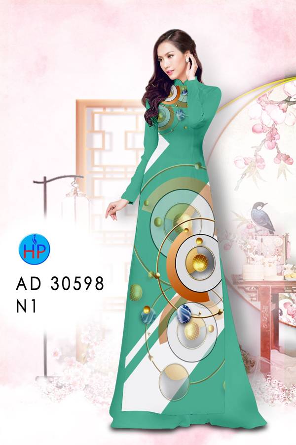 Vải Áo Dài Hoa Văn Vừa Ra  AD 30598