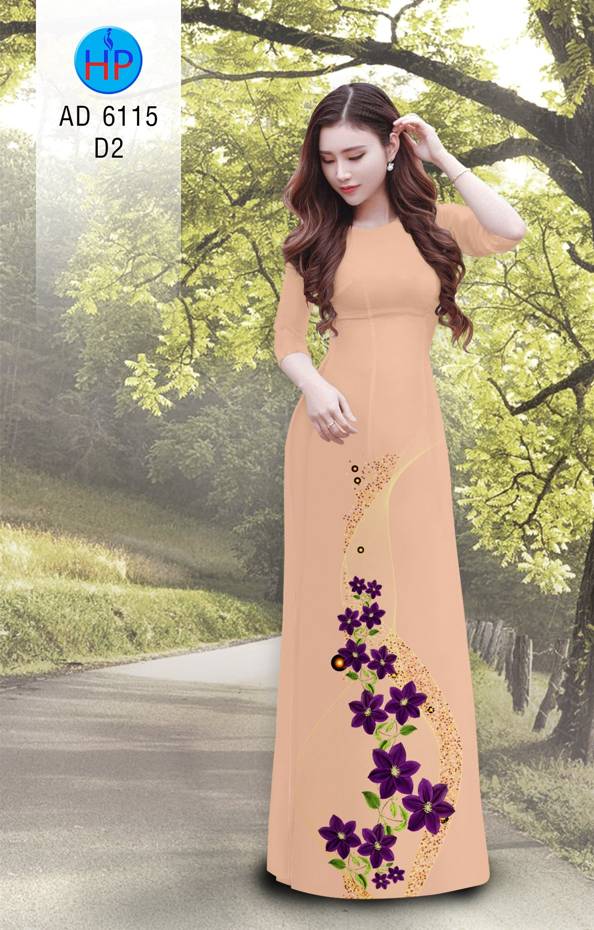 Vải Áo Dài Hoa In 3D Thiết Kế 2021 AD 6115 49 Vải Áo Dài Hoa In 3D Thiết Kế 2021 AD 6115