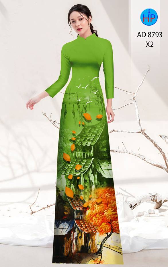 Vải Áo Dài Phong Cảnh Vừa Ra AD 8793 45 Vải Áo Dài Phong Cảnh Vừa Ra  AD 8793