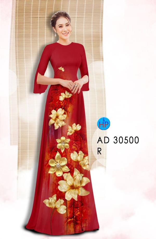 Vải Áo Dài Hoa In 3D Độc Đáo AD 30500 38 Vải Áo Dài Hoa In 3D Độc Đáo AD 30500