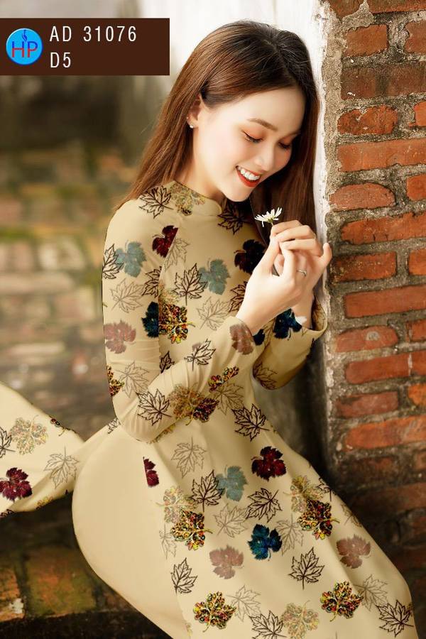 Vải Áo Dài Hoa Đều Thiết Kế 2021 AD 31076