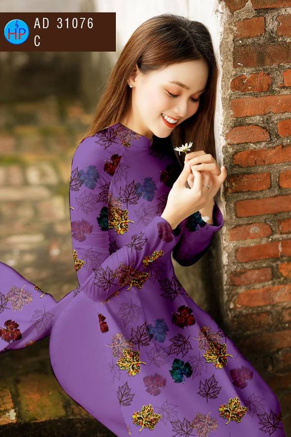 Vải Áo Dài Hoa Đều Thiết Kế 2021 AD 31076