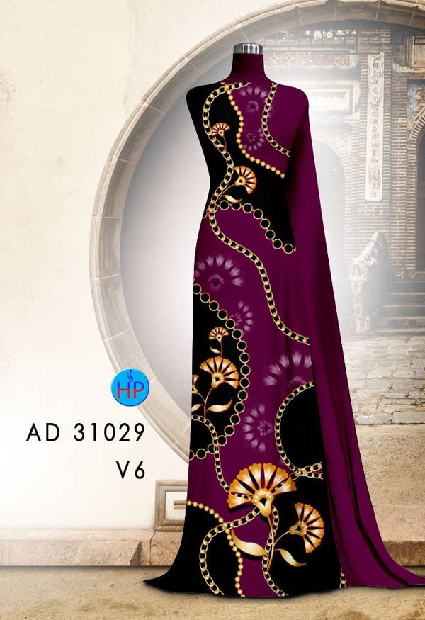 Vải Áo Dài Hoa Văn Mới Ra AD 31029