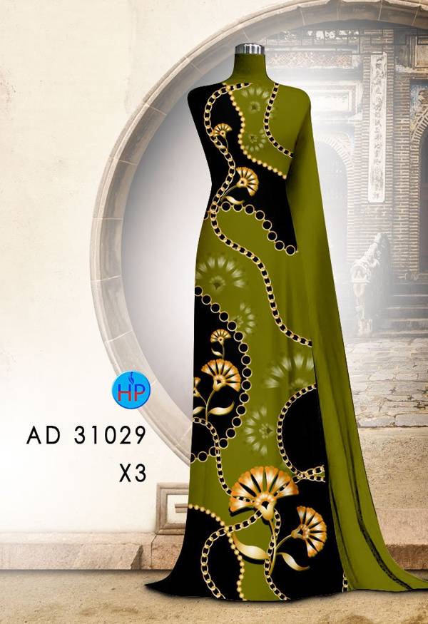 Vải Áo Dài Hoa Văn Mới Ra AD 31029