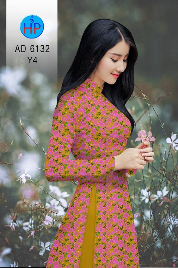 Vải Áo Dài Hoa Nhí Độc Đáo AD 6132 50 Vải Áo Dài Hoa Nhí Độc Đáo AD 6132