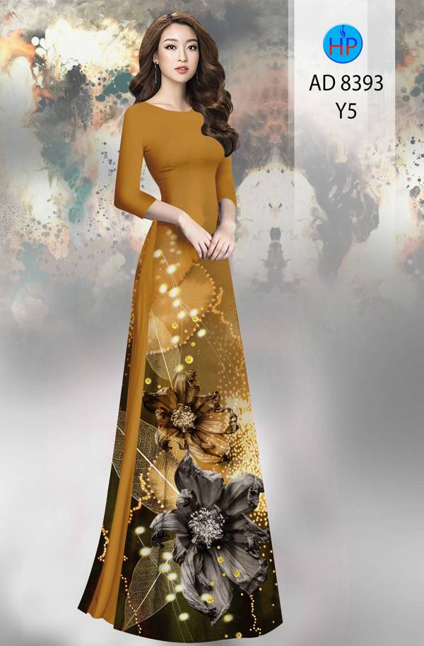 Vải Áo Dài Hoa Cúc Thiết Kế 2021 AD 8393 46 Vải Áo Dài Hoa Cúc Thiết Kế 2021 AD 8393