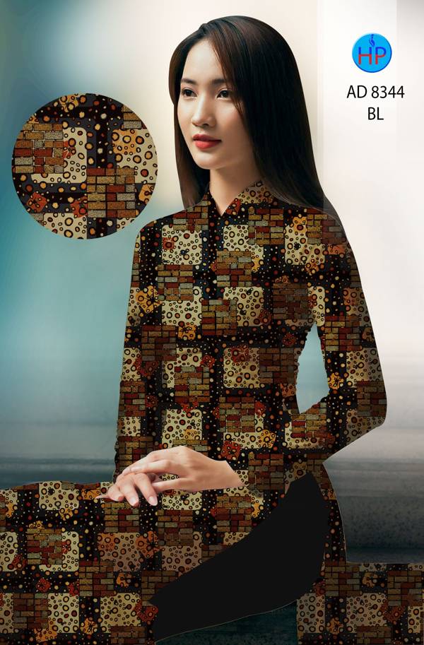 Vải Áo Dài Hoa Văn Mới Ra AD 8344 44 Vải Áo Dài Hoa Văn Mới Ra AD 8344