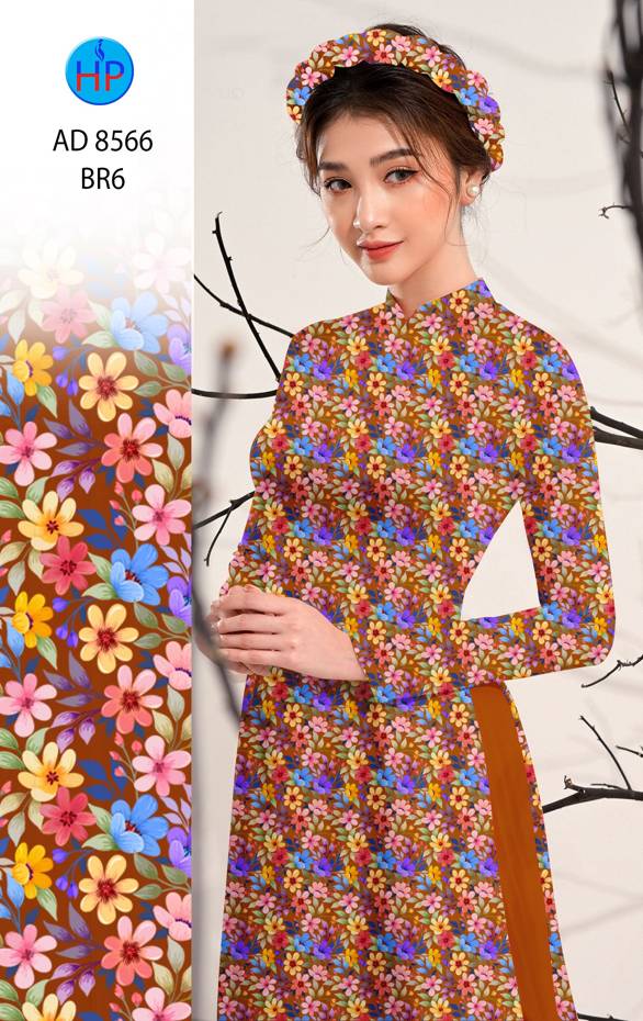 Vải Áo Dài Hoa Nhí Thiết Kế 2021 AD 8566 40 Vải Áo Dài Hoa Nhí Thiết Kế 2021 AD 8566