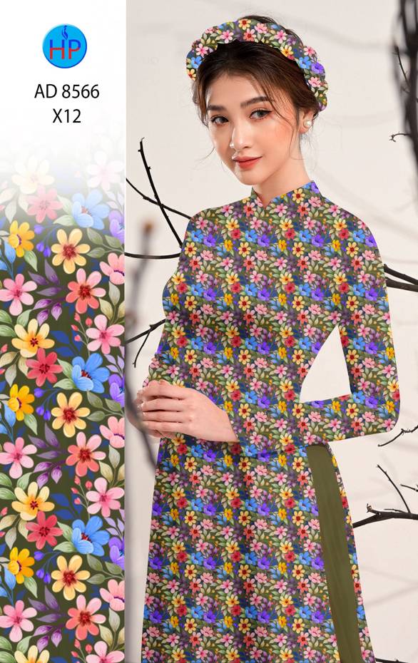 Vải Áo Dài Hoa Nhí Thiết Kế 2021 AD 8566 42 Vải Áo Dài Hoa Nhí Thiết Kế 2021 AD 8566