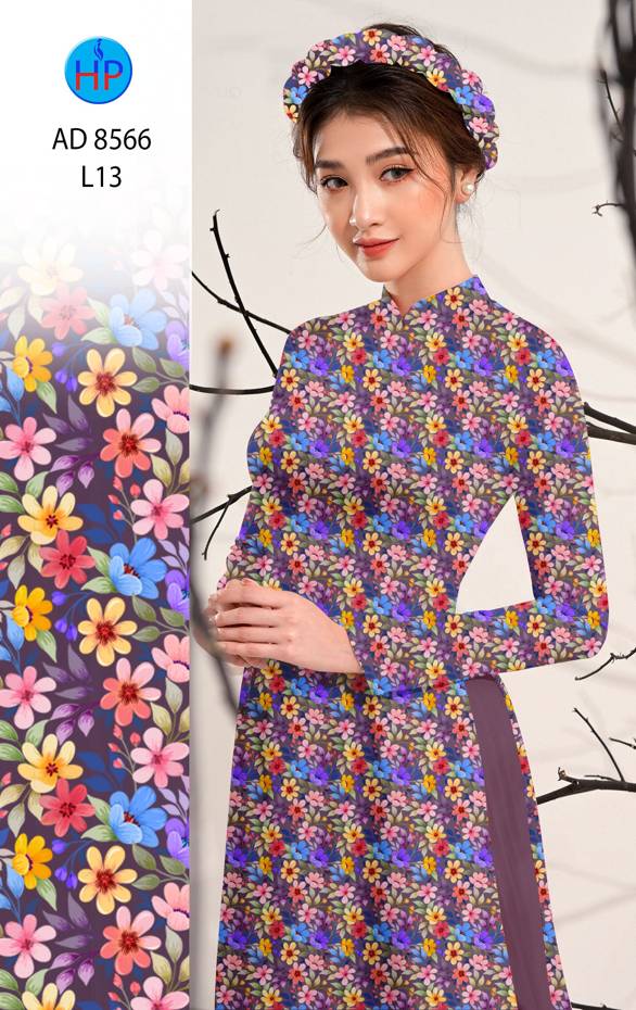 Vải Áo Dài Hoa Nhí Thiết Kế 2021 AD 8566 41 Vải Áo Dài Hoa Nhí Thiết Kế 2021 AD 8566