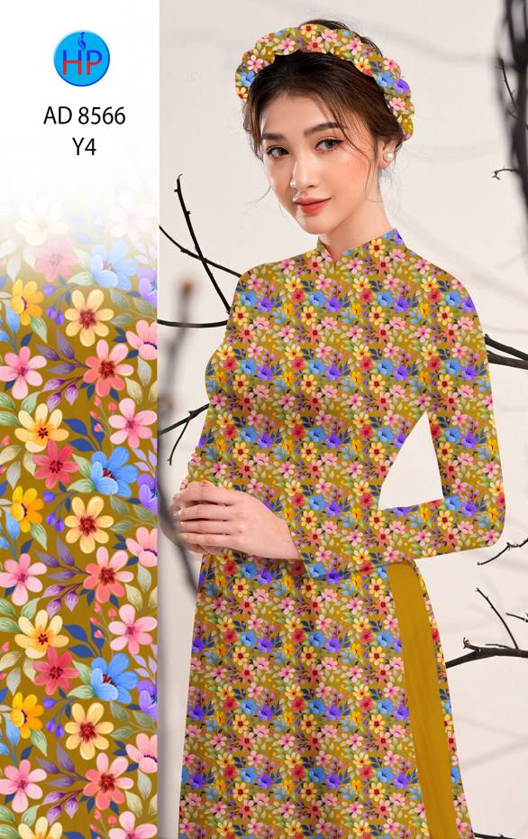 Vải Áo Dài Hoa Nhí Thiết Kế 2021 AD 8566 46 Vải Áo Dài Hoa Nhí Thiết Kế 2021 AD 8566