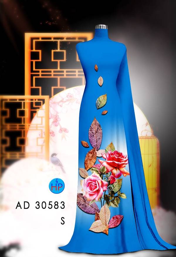 Vải Áo Dài Hoa Hồng Kiểu Mới AD 30583 41 Vải Áo Dài Hoa Hồng Kiểu Mới AD 30583
