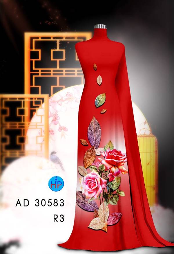 Vải Áo Dài Hoa Hồng Kiểu Mới AD 30583 43 Vải Áo Dài Hoa Hồng Kiểu Mới AD 30583