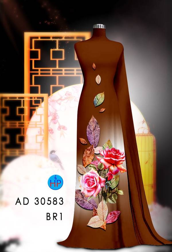 Vải Áo Dài Hoa Hồng Kiểu Mới AD 30583 49 Vải Áo Dài Hoa Hồng Kiểu Mới AD 30583