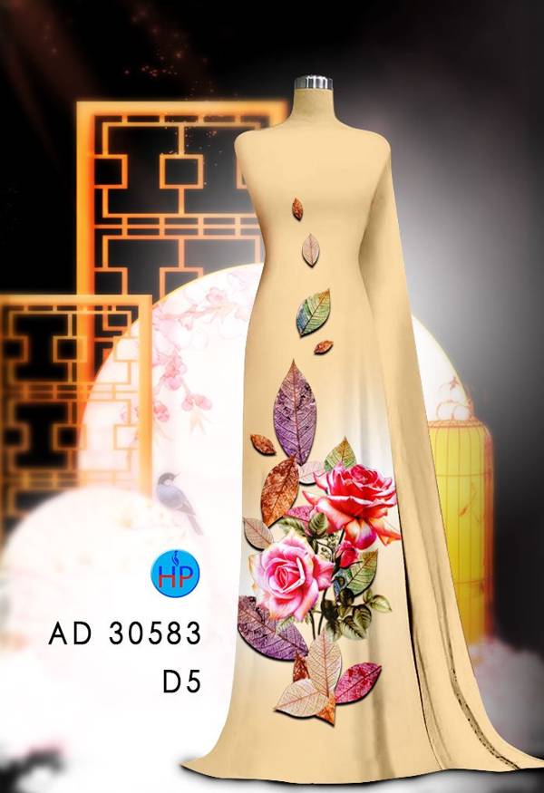 Vải Áo Dài Hoa Hồng Kiểu Mới AD 30583 51 Vải Áo Dài Hoa Hồng Kiểu Mới AD 30583