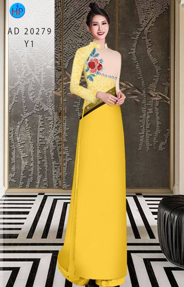 Vải Áo Dài Hoa Hồng Độc Đáo AD 20279 37 Vải Áo Dài Hoa Hồng Độc Đáo AD 20279