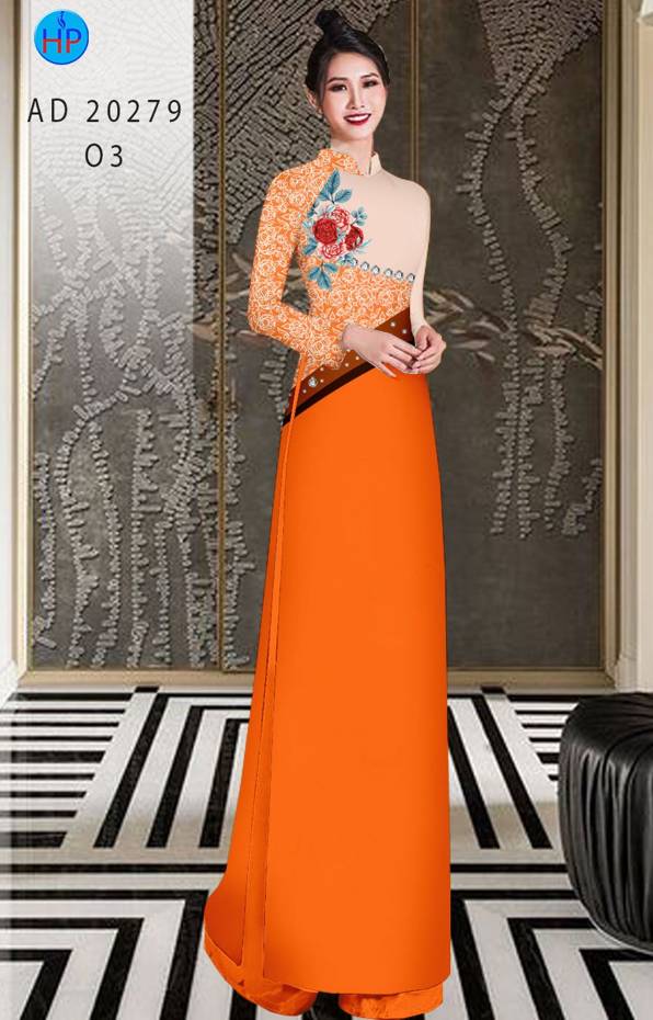 Vải Áo Dài Hoa Hồng Độc Đáo AD 20279 38 Vải Áo Dài Hoa Hồng Độc Đáo AD 20279