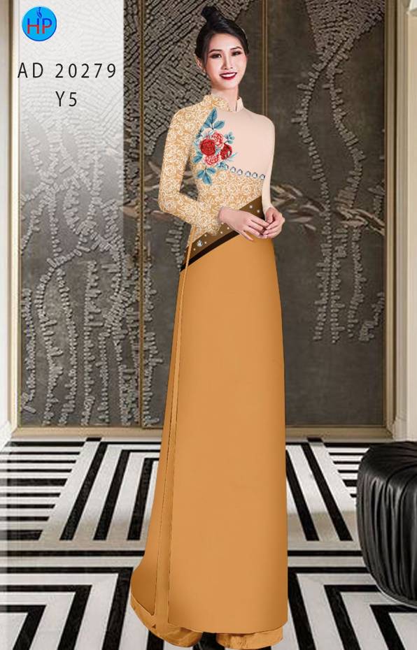 Vải Áo Dài Hoa Hồng Độc Đáo AD 20279 43 Vải Áo Dài Hoa Hồng Độc Đáo AD 20279