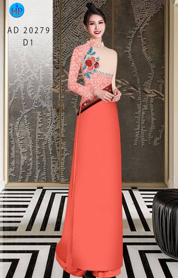 Vải Áo Dài Hoa Hồng Độc Đáo AD 20279 41 Vải Áo Dài Hoa Hồng Độc Đáo AD 20279