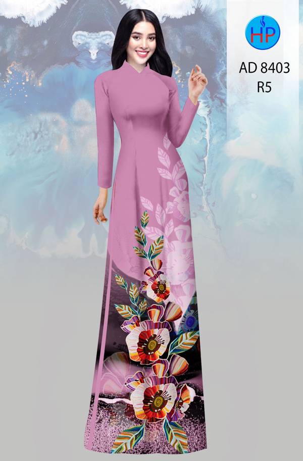 Vải Áo Dài Hoa In 3D Mới Ra AD 8403 37 Vải Áo Dài Hoa In 3D Mới Ra AD 8403