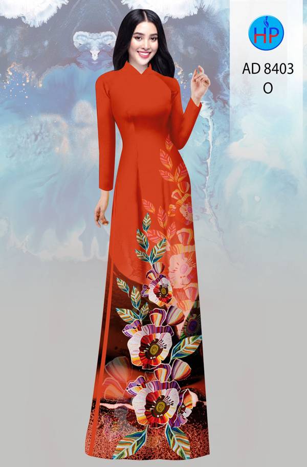 Vải Áo Dài Hoa In 3D Mới Ra AD 8403 43 Vải Áo Dài Hoa In 3D Mới Ra AD 8403