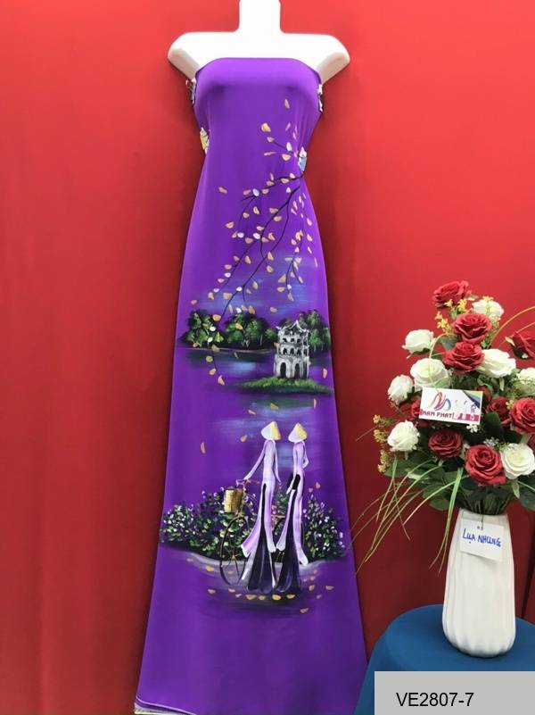 Vải Áo Dài Thái Tuấn Vẽ Phong Cảnh Mới Ra AD VE2807_7 7 Vải Áo Dài Thái Tuấn Vẽ Phong Cảnh Mới Ra AD VE2807_7