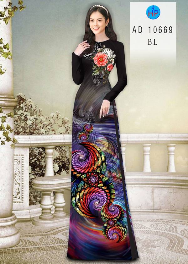 Vải Áo Dài Hoa Văn Kiểu Mới AD 10669