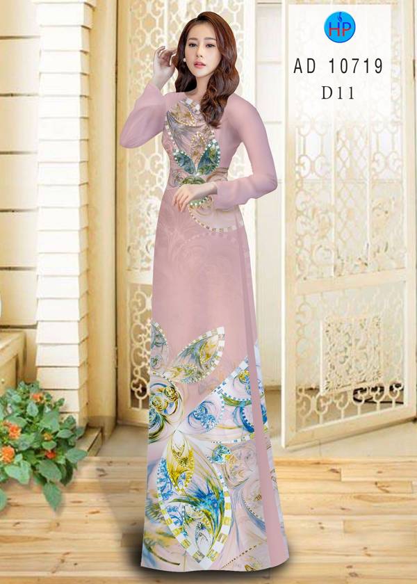 Vải Áo Dài Hoa In 3D Thiết Kế 2021 AD 10719 50 Vải Áo Dài Hoa In 3D Thiết Kế 2021 AD 10719