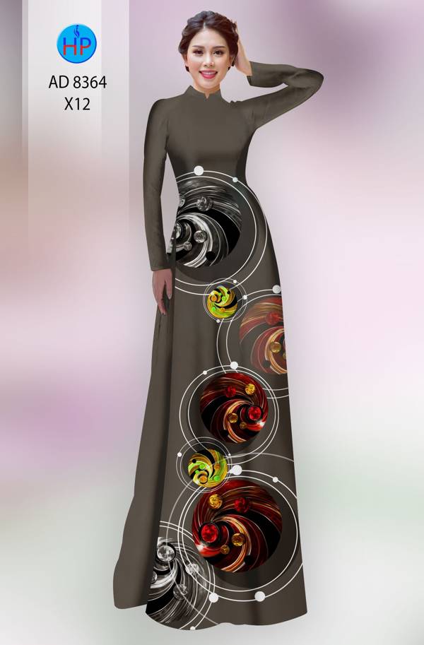 Vải Áo Dài Hoa Văn Vừa Ra  AD 8364