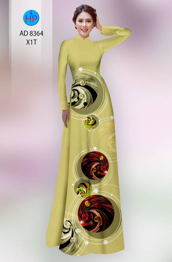 Vải Áo Dài Hoa Văn Vừa Ra  AD 8364