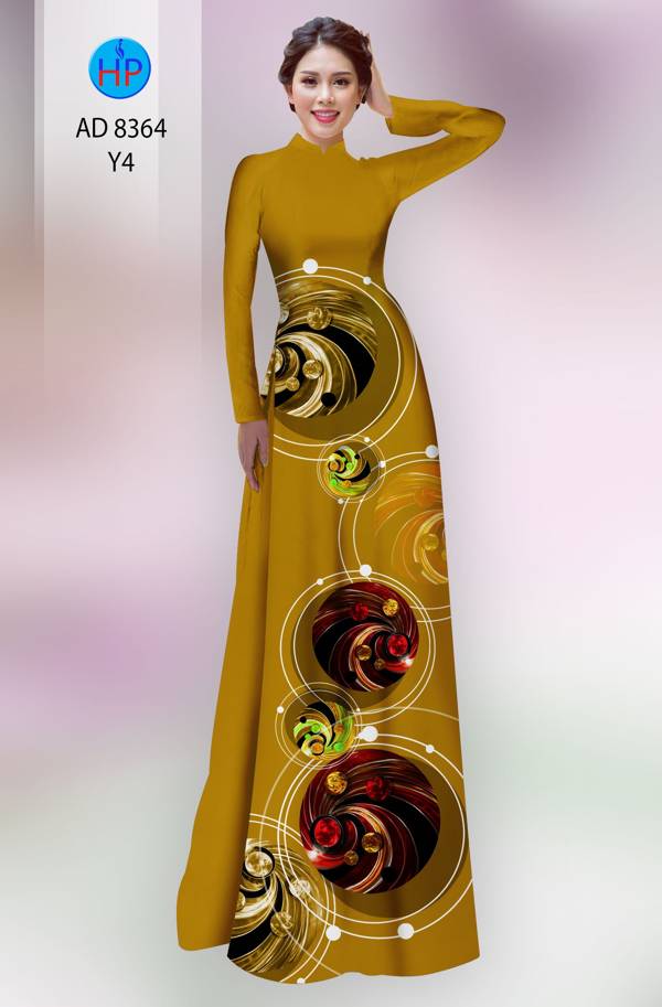 Vải Áo Dài Hoa Văn Vừa Ra  AD 8364