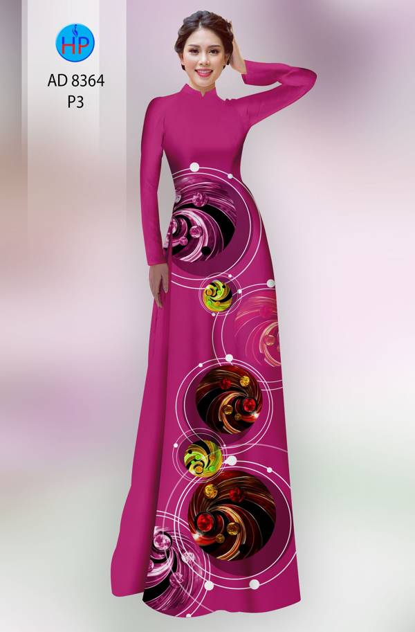 Vải Áo Dài Hoa Văn Vừa Ra  AD 8364