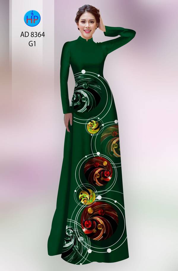 Vải Áo Dài Hoa Văn Vừa Ra  AD 8364