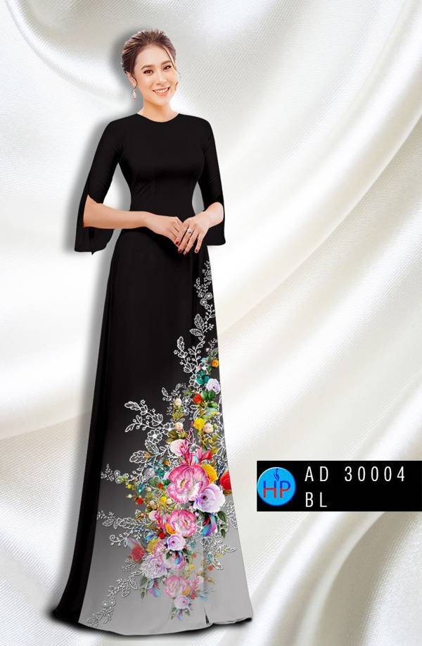 Vải Áo Dài Hoa In 3D Mới Ra AD 30004 37 Vải Áo Dài Hoa In 3D Mới Ra AD 30004