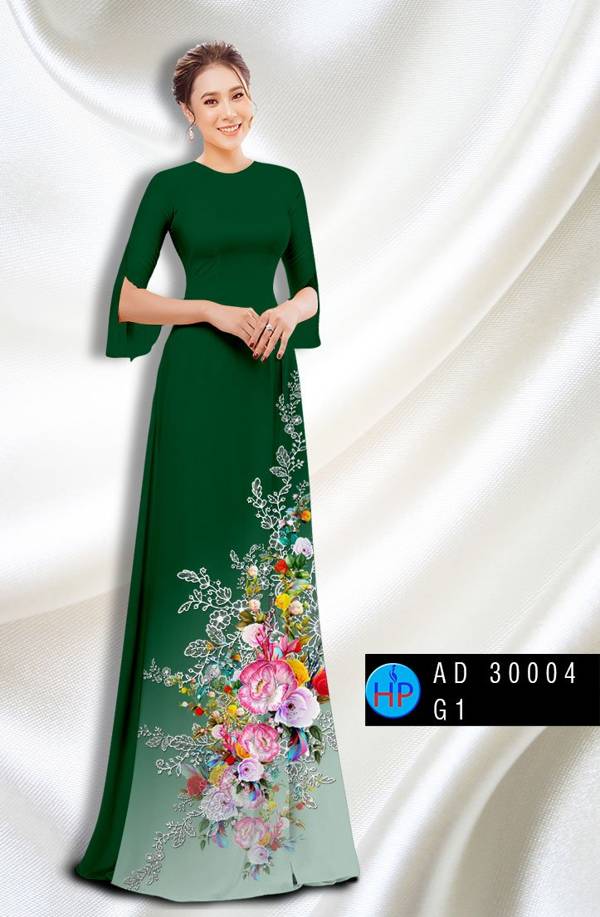 Vải Áo Dài Hoa In 3D Mới Ra AD 30004 38 Vải Áo Dài Hoa In 3D Mới Ra AD 30004