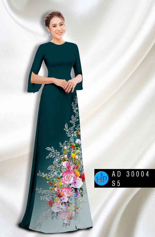 Vải Áo Dài Hoa In 3D Mới Ra AD 30004 41 Vải Áo Dài Hoa In 3D Mới Ra AD 30004