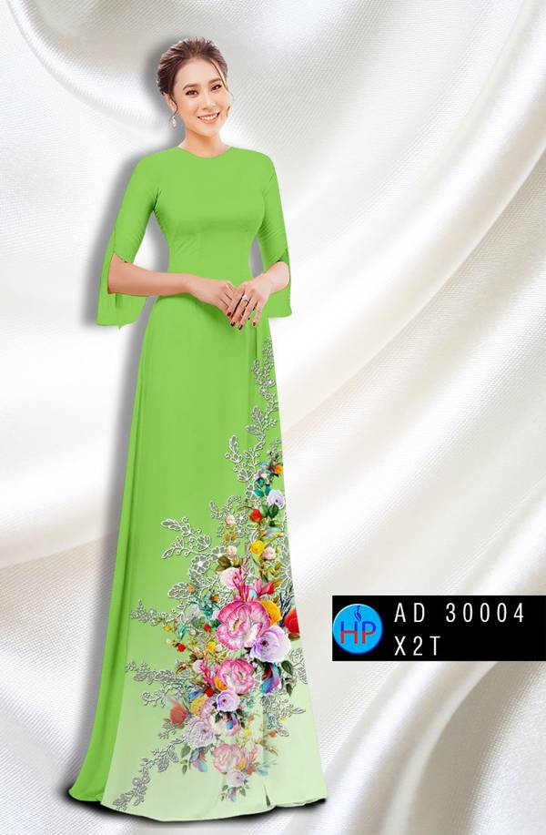 Vải Áo Dài Hoa In 3D Mới Ra AD 30004 48 Vải Áo Dài Hoa In 3D Mới Ra AD 30004