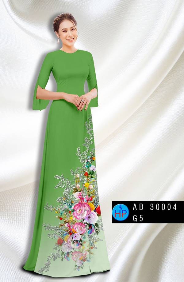 Vải Áo Dài Hoa In 3D Mới Ra AD 30004 46 Vải Áo Dài Hoa In 3D Mới Ra AD 30004