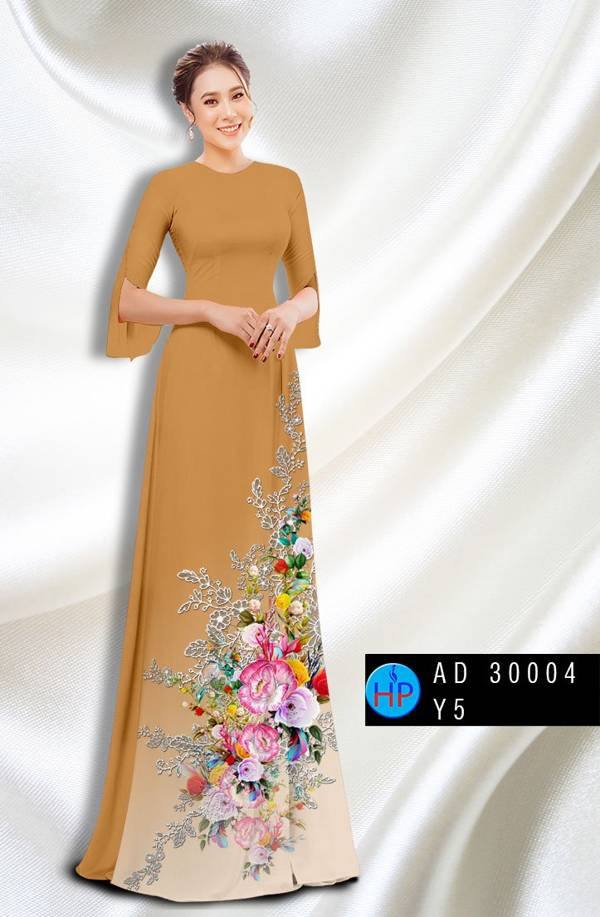 Vải Áo Dài Hoa In 3D Mới Ra AD 30004 49 Vải Áo Dài Hoa In 3D Mới Ra AD 30004