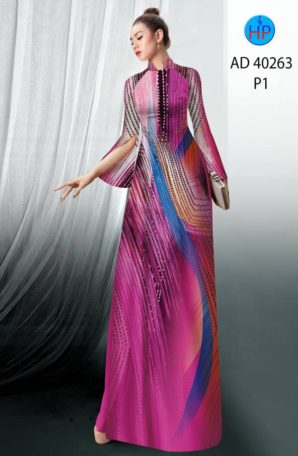 Vải Áo Dài Hoa Văn Độc Đáo AD 40263