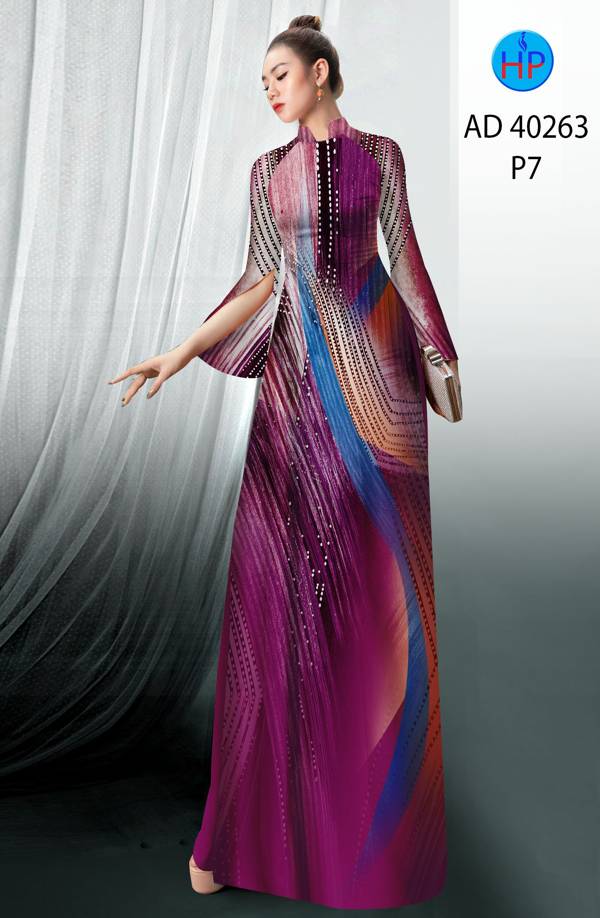 Vải Áo Dài Hoa Văn Độc Đáo AD 40263